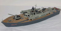 British Royal Navy Torpedo Boat Plastic Model , One (1) Torpedo Tube Not Attached . Measures 12" Long
