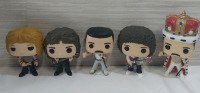 5 OPENED Funko Pop! Queen Set Freddie Mercury, Roger Taylor, John Deacon, Brian May