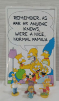 The Simpsons Official Sign 1990 17x11" & Unofficial Simpsons Figures