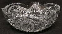 Vintage Crystal Fruit Bowl - 8" Diameter & 3.25" Deep