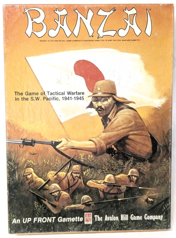 1984 Avalon Hill BANZAI Expansion Gamette for the UP FRONT WWII Tactical Warfare (Incomplete) Game Box w Manual Only