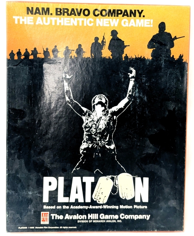 1986 Avalon Hill PLATOON Survival Action Strategy Game Based on the Academy Award-Winning Motion Picture