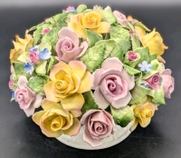 Royal Adderley Bone China Floral Porcelain Rose Arrangement | 5.75" Tall