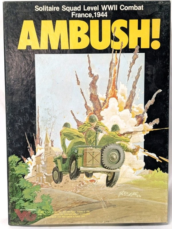 1983 Victory Games AMBUSH! Solitaire Squad Level WWII Combat, France 1944