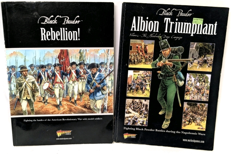 2 Warlord Games BLACK POWDER Full Colour Supplement Books : Rebellion! & Albion Triumphant Col 2 - The Hundred Days Campaign (Both Softcover)
