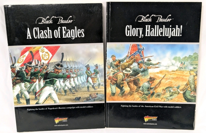 2 Warlord Games BLACK POWDER Full Colour Supplement Books : A Clash of Eagles & Glory, Hallelujah (Both Softcover)