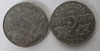 1913 - 1935 Canadian King George V Coins . 1913 + 1931 Silver Dimes , 1922 + 1935 Nickels , 1916 + 1918 Large Cents & 1932 + 1935 Small Cents - 3