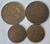 1913 - 1935 Canadian King George V Coins . 1913 + 1931 Silver Dimes , 1922 + 1935 Nickels , 1916 + 1918 Large Cents & 1932 + 1935 Small Cents - 4