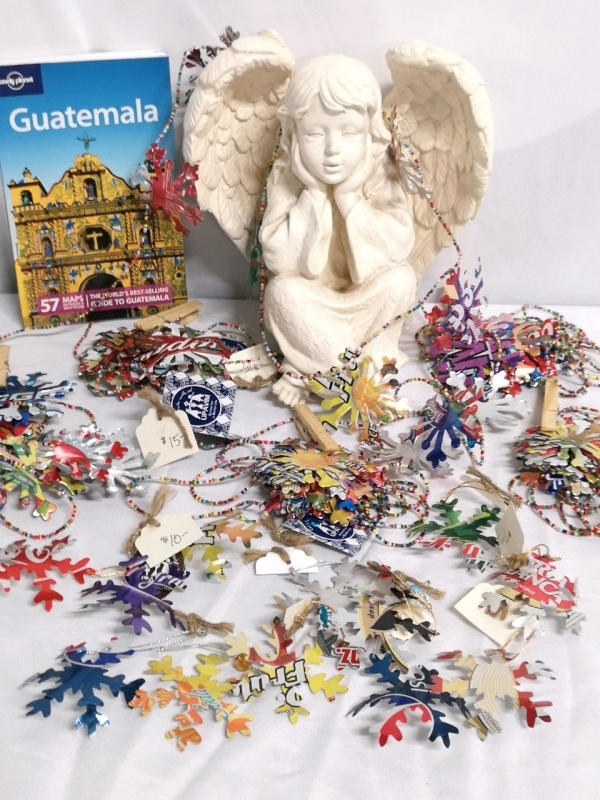 New Recycled Pop Cans Christmas Garland and Ornaments - Handmade in Guatemala Snowflakes
