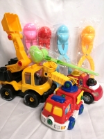 5 New Heart Shaped Snowball Makers & Not New Children's Toy Trucks