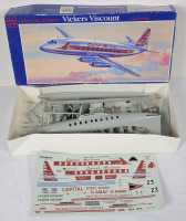 1989 Glencoe Models Capital Airlines Vickers Viscount Plastic Model Kit , 1:96 Scale . Open Box , Appears Complete