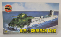 Airfix WWII Allies LCM Landing Craft & Sherman Tank Model Kit . Sealed Box