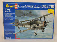 Revell Fairey Swordfish Mk I/III Bi-Plane Plastic Model Kit , 1:72 Scale .