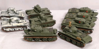 9 Premo & Komo Tank Models T26 & 5T Made in Russia