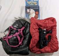 Lot Of 3 Small Dog Harnesses & 2 Small Dog Jackets
