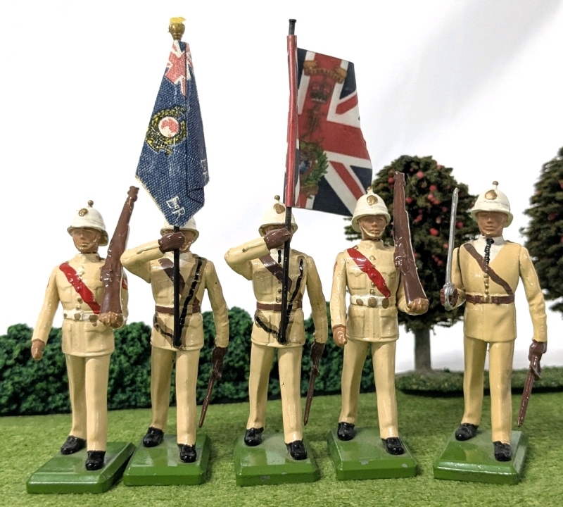 5 1980s W Britains Enamel Painted Lead Soldiers | Approx 2.5" Tall