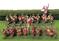 8 Handpainted Quartets of Cast Metal English Foot Soldiers on Flocked Bases : Tyrell's & Churchill's | Approx 1.25" Tall