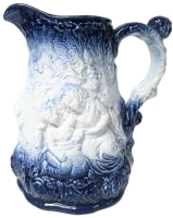 Staffordshire England Burleigh Ironstone Reproduction Jug | 7.75" Tall