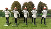 5 1985-86 W BRITAIN Enamel Lead Bahamas Military Marching Band Buglers | Approx 2.25" Tall