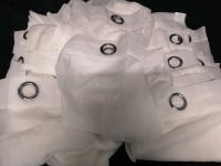 8 Mainstays White Sheer Curtain Panels with Grommets