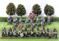 8 Handpainted Quartets of Lightweight US Civil War Confederate Soldiers on Flocked Bases : 26th North Carolina & 11th North Carolina | Approx 1.25" Tall