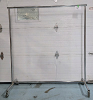 Tall Metal Rolling Clothing Rack | 22" Wide 5Ft Long x 65" Tall In Good Condition * Can Be Disassembled Easily *