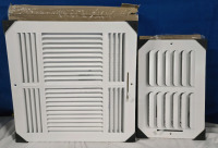 2 Pcs New | HVAC Premium | ( 1 ) 10" x 6" Curved Blade Air Supply/ Vent | ( 1 ) 12" x 12" Flat Stamped Grill/ Vent