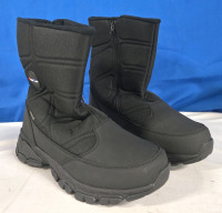 New | Mens Size 10.5 US Silent Care Waterproof Winter Boots | Colour: Black