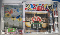 3 Pcs New | Diamond Painting, Paint By Numbers | Central Perk( F.R.I.E.N.D.S ) & Flower Themed | Includes #DPART0011, ZXC0027, ZXC0030 | Paintings Measure 30cm x 40cm - 40cm x 50cm