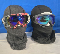 4 Pcs New | ( 2 ) Dafifo Kids Balaclava Kids Masks & ( 2 ) Outdoor Master Kids Ski Googles