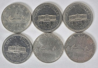 1969 - 1976 Canadian One Dollar Coins . 1969 , 1973 &times;3 , 1975 & 1976 . Six (6) Coins