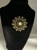 Spectacular Vintage Rhinestone Domed Filigree Brooch - 2