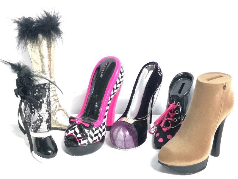 6 High Heel Coin Banks