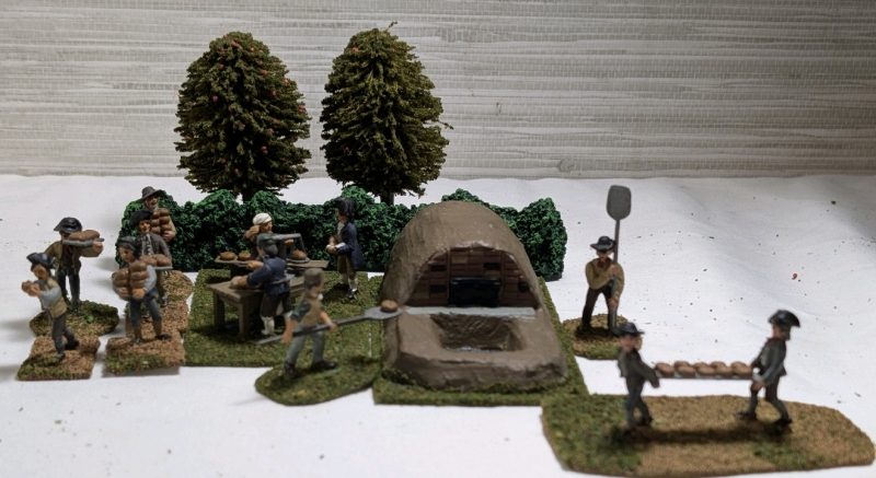 10 Hand Painted Metal Based Miniature Baker Set Napoleonic Period Flocked Bases Approx. 1.25" Tall