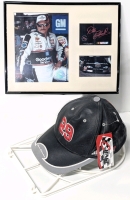 R/R Racing Reflections Framed Dale Earnhardt Pictures Authentic Chase NASCAR #29 Goodwrench Leather-Like Cap (One Size Fits All) & Cap Cage for Cleaning