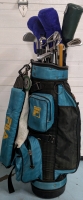 Fila Golf Bag With 11 Golf Clubs & Umbrella
