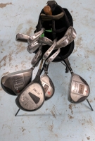 Maxfli Golf Bag With 14 Clubs & Umbrella