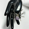 Spider Amethyst Belly Silver Decor Figure - 4