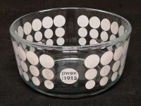 Vintage Pyrex Polkadot Bowl 6" Diameter & 3" Deep