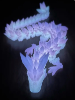Illuminated Dragon Statue, 3D Printed Night Light Aquarium Dragon Sculpture 8 Inches