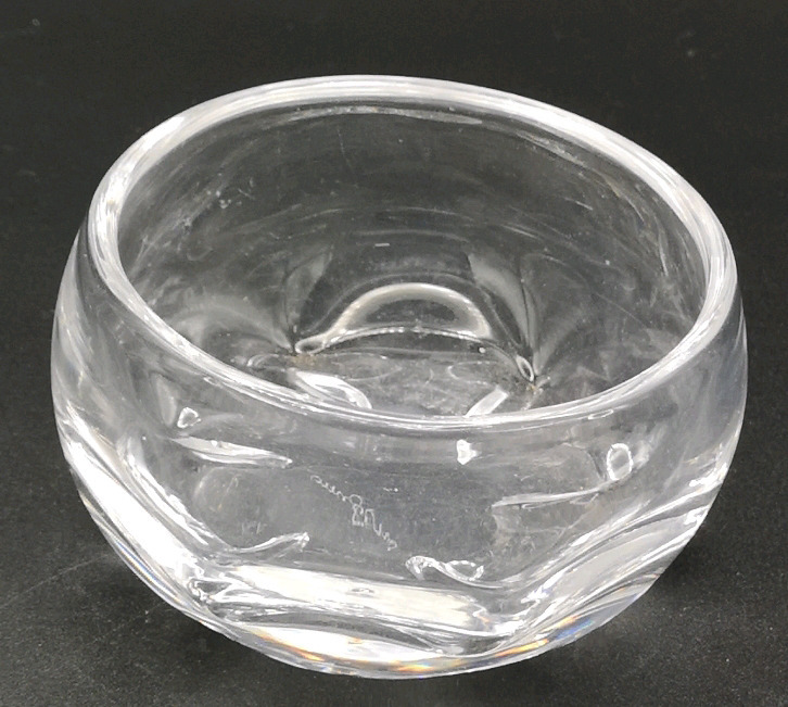 Vintage Orrefors Signed Crystal Bowl 3.5" Diameter & 2" Tall