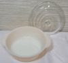 Fire King 1.5qt Casserole Dish with Pyrex Lid . No chips or cracks - 2