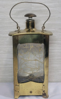 Ucago 1960s Mid-Century Modern Brass Music Box Liquor Decanter , Made in Japan .