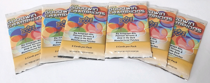 6 Packs of 2023 Upper Deck Goodwin Champions Sports Trading Cards