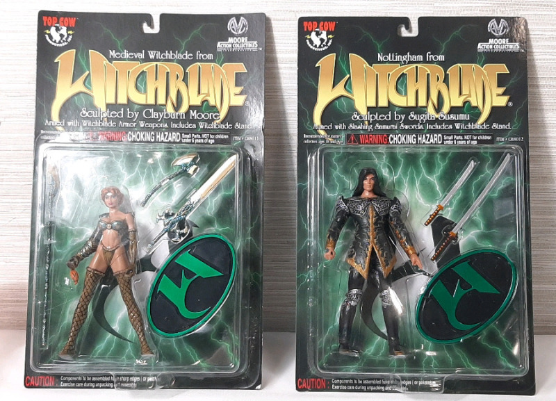 2 Sealed In Package Witchblade Figures, Including Medieval Witchblade & Nottingham (Both Figures are a little over 6" tall)