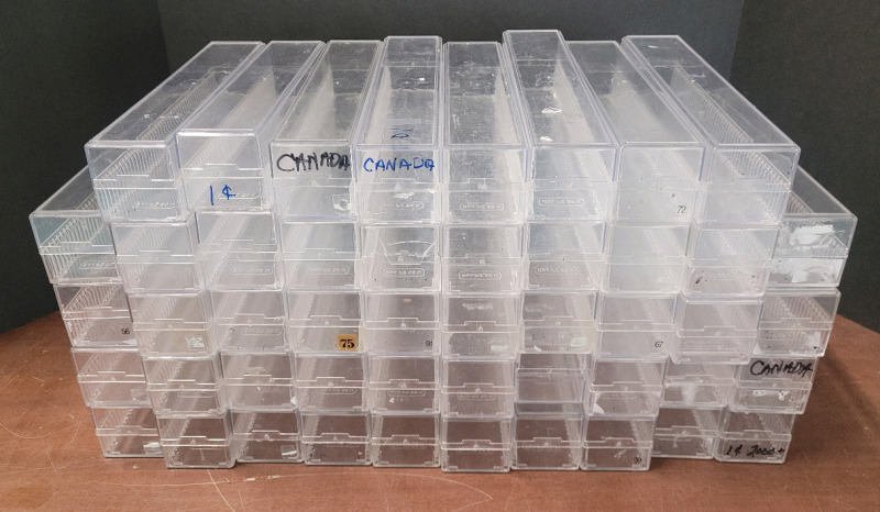 58 Two&times;Two Coin Holder Cases , Each Case Holds 50 Coins