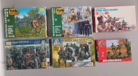 German & Italian WWII Plastic Model Soldiers , 1:72 Scale . All Boxes Contain Soldiers , All Boxes Not Complete (amount varies box to box)