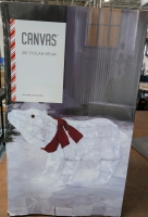 Canvas 26" Polar Bear 120 Cool White LEDs In Original Box