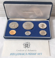1970 Jamaica Coin Set from The Franklin Mint