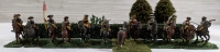 6 Handpainted Duos Of Napoleonic Soldiers On Flocked Bases Approx 1.25" Tall & Approx 2" Tall On Horseback